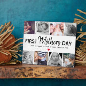 Simple First Moederdag Afbeelding Collage Keepslag Fotoplaat (Zijkant)