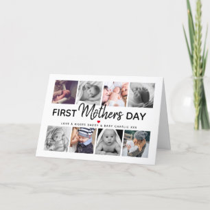 Simple First Mother's Day Picture Collage   Mommy Feestdagen Kaart