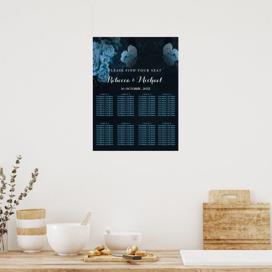 Simple Flora Gold Geometric Lijst Poster (Keuken)