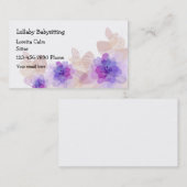 Simple Floral Babysitter Visitekaartje (Voorkant / Achterkant)