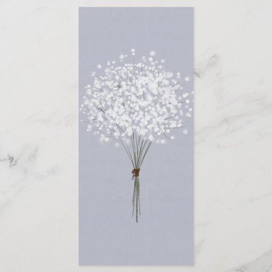 Simple Floral Bouguet Wedding Menu (Achterkant)