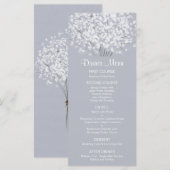 Simple Floral Bouguet Wedding Menu (Voorkant / Achterkant)