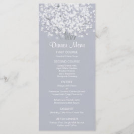 Simple Floral Bouguet Wedding Menu
