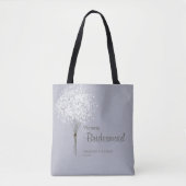 Simple Floral Bouquet Monogrammed Tote Bag (Voorkant)