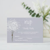 Simple Floral Bouquet RSVP Kaartje (Staand voorkant)