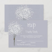 Simple Floral Bouquet RSVP Kaartje (Voorkant / Achterkant)