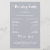 Simple Floral Bouquet Wedding Programme (Achterkant)