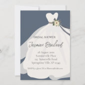 Simple Floral Bride Gown Vrijgezellenfeest Kaart (Voorkant)