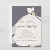 Simple Floral Bride Gown Vrijgezellenfeest Kaart (Voorkant)