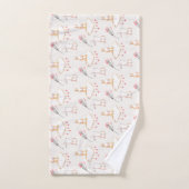 Simple Floral Bunny Pattern Pasen | Handdoekset Bad Handdoek (Handdoek)