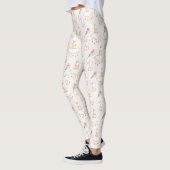 Simple Floral Bunny Pattern Pasen | Leggings (Links)