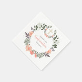 Simple Floral Confirmation Party Servet (Hoek)