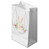 Simple Floral Easter Bunny | Gift Bag Klein Cadeauzakje (Voorkant Gekanteld)