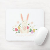 Simple Floral Easter Bunny | Mousepad Muismat (Met muis)