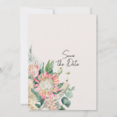 Simple Floral Eucalyptus Pampas Grass Protea Save The Date (Voorkant)