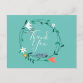 Simple Floral Garland Business Dank u Briefkaart (Voorkant)