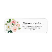 Simple Floral Green Foliage Return-adres Etiket (Voorkant)
