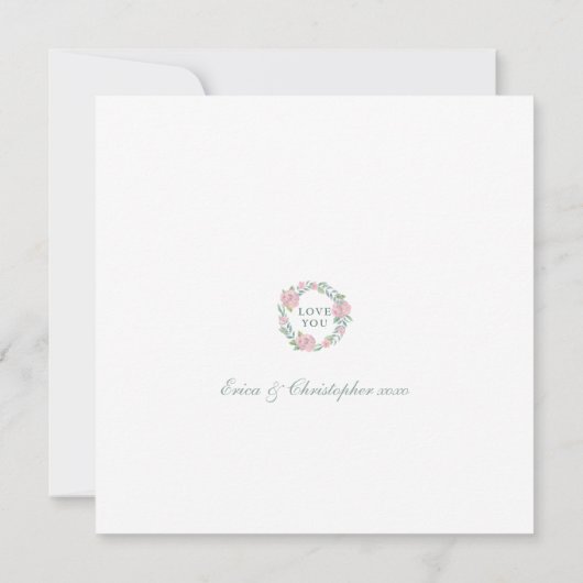 Simple Floral Happy Moederdag Message Kaart (Achterkant)