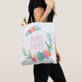 Simple Floral Happy Pasen | Canvas tas (Dichtbij)