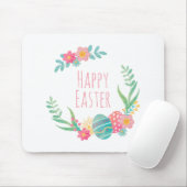 Simple Floral Happy Pasen | Mousepad Muismat (Met muis)