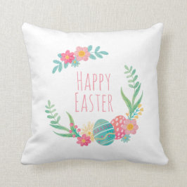 Simple Floral Happy Pasen | Sierkussen