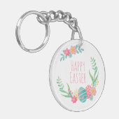 Simple Floral Happy Pasen | Sleutelhanger (Voorkant Links)