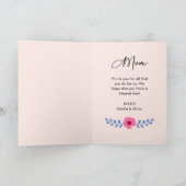 Simple Floral Moederdag Greeting Kaart (Binnen)