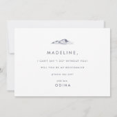 Simple Floral Mountain Bridesmaid-Kaart Kaart (Achterkant)