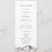 Simple Floral Mountain Wedding Programme Programmakaart (Voorkant)