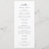 Simple Floral Mountain Wedding Programme Programmakaart (Achterkant)