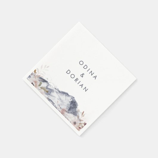 Simple Floral Mountain Wedding Servet (Hoek)