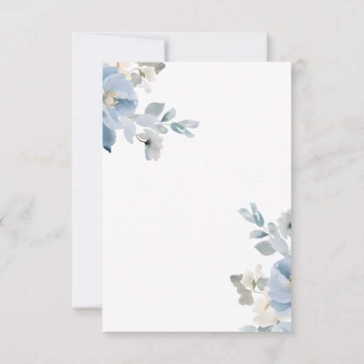 Simple Floral Save the Date Wedding Card (Achterkant)