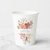 Simple Floral Sweet 16 Birthday Papieren Bekers (Achterkant)