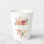 Simple Floral Sweet 16 Birthday Papieren Bekers (Voorkant)