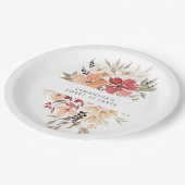 Simple Floral Sweet 16 Birthday Papieren Bordje (Gekanteld)