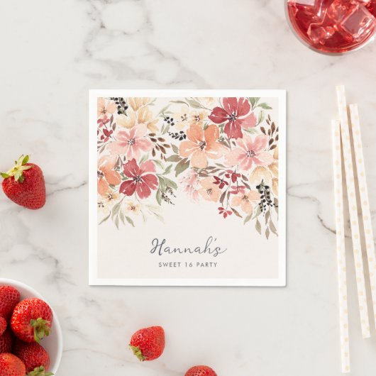 Simple Floral Sweet 16 Birthday Servet (Insitu)