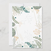 Simple Floral Two Photo Holiday Kaart (Achterkant)