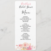 Simple Floral Vrijgezellenfeest Menu Kaart (Voorkant)