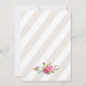 Simple Floral Waterverf Bouquet Wedding Brunch Kaart (Achterkant)