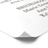 Simple Floral Waterverf Bouquet Wedding Programme Poster (Hoek)