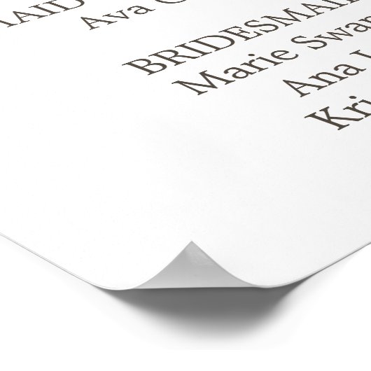 Simple Floral Waterverf Bouquet Wedding Programme Poster (Hoek)