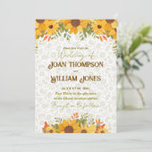 Simple floral Wedding Card  Kaart (Staand voorkant)