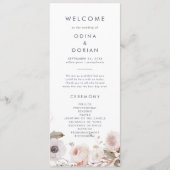 Simple Floral Wedding Programme Programmakaart (Voorkant)