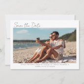 Simple Florida Beach Weddenschap Photo Save the Da Date (Voorkant)