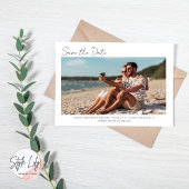 Simple Florida Beach Weddenschap Photo Save the Da Save The Date