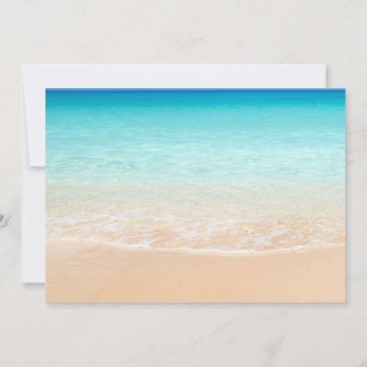 Simple Florida Beach Wedding Save The Date (Achterkant)