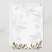 Simple flower Black & White Wedding Invitation Kaart (Achterkant)