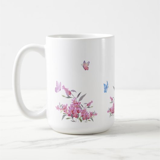 Simple Flower Design Mug Koffiemok (Links)