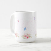 Simple Flower Design Mug Koffiemok (Voorkant links)