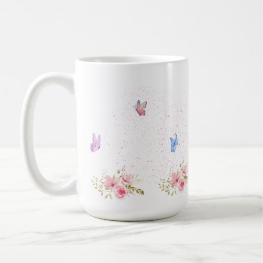 Simple Flower Design Mug Koffiemok (Links)